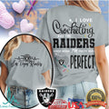 I Love Crocheting and the Las Vegas Raiders T Shirt NFL Crafter Gift - Limotees LLC