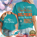 I Love Crocheting and the Miami Dolphins T Shirt Hobbyist Fan Apparel - Limotees LLC