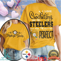 I Love Crocheting and the Pittsburgh Steelers T Shirt Women's Game Day - Limotees LLC