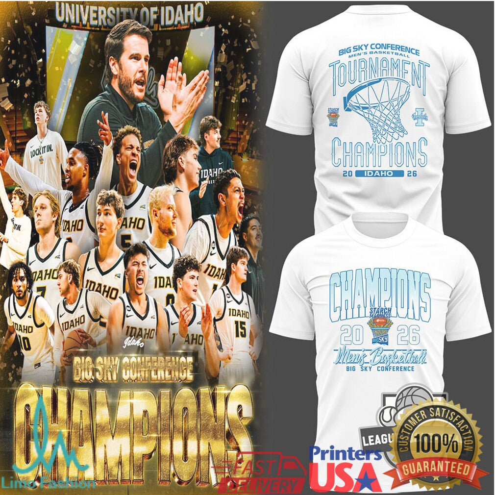 Idaho Vandals Big Sky Conference Tournament Champions 2026 T Shirt - Limotees LLC
