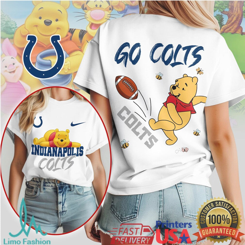 Indianapolis Colts Official NFL Winnie The Pooh Go Shirt - Limotees LLC