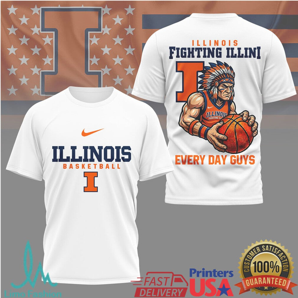Illinois Fighting Illini Basketball “Every Day Guys” Mascot Shirt - Limotees LLC