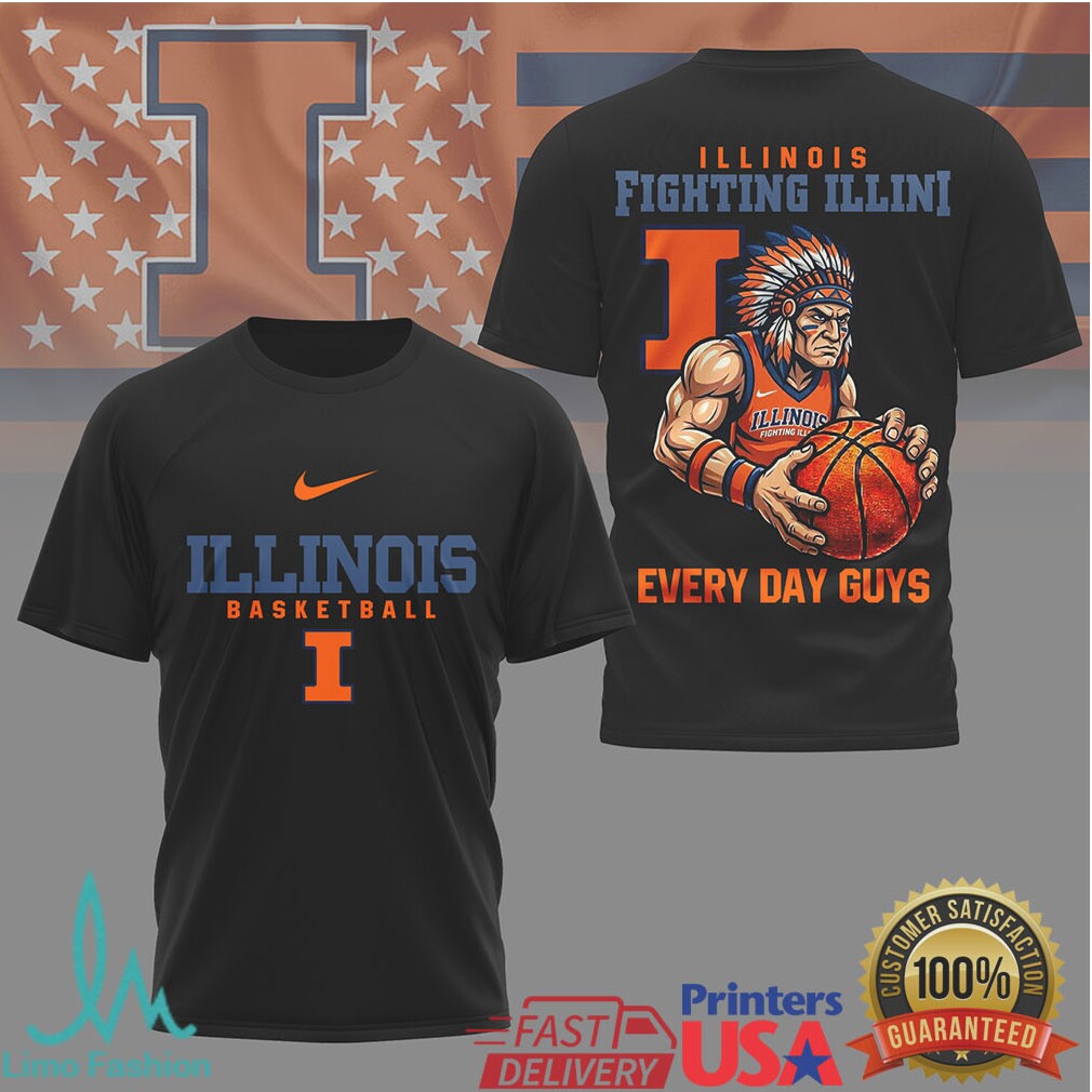 Illinois Fighting Illini Basketball Mascot Every Day Guys T Shirt - Limotees LLC