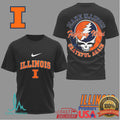 Illinois Fighting Illini “Make Illinois Grateful Again” Skull Logo T Shirt - Limotees LLC