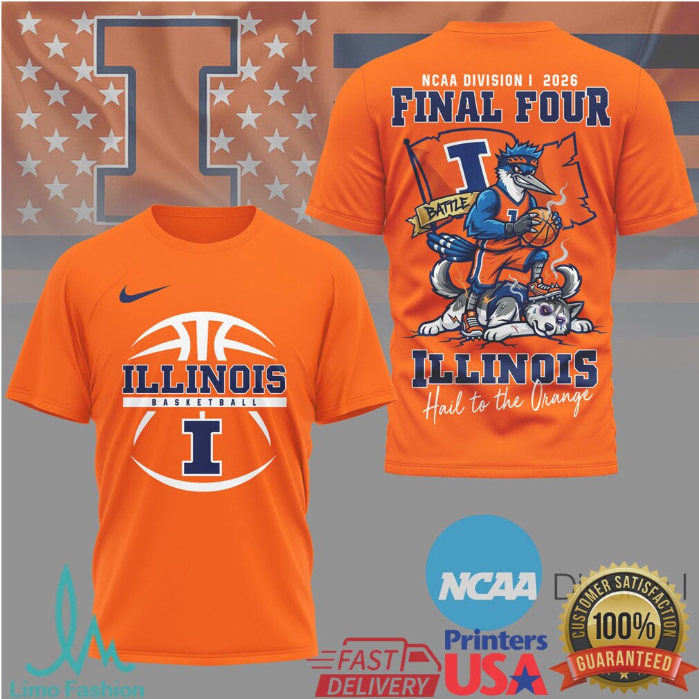 Illinois Fighting Illini NCAA Division I 2026 Final Four Hail to the Orange T Shirt - Limotees LLC