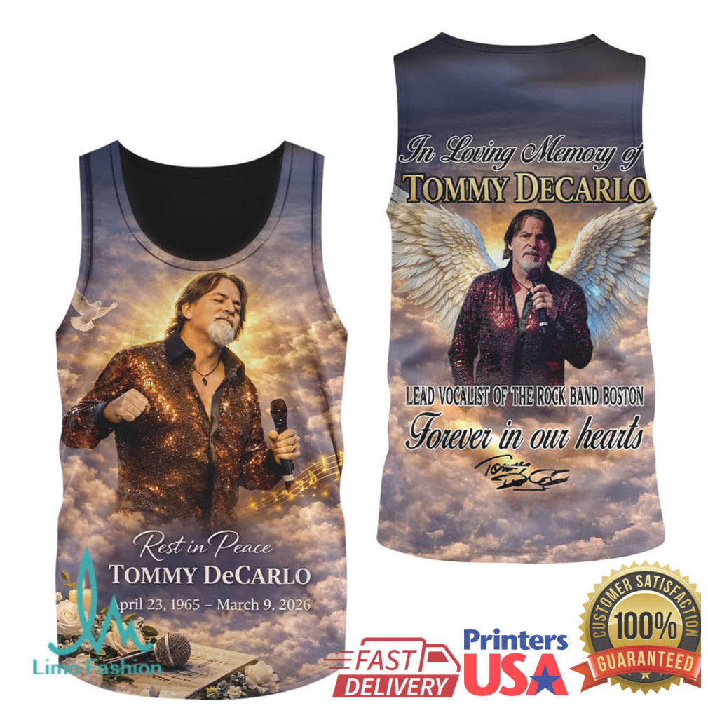 In Loving Memory Tommy DeCarlo Rest In Peace Heaven Wings 3D All Over Print Shirt - Limotees LLC