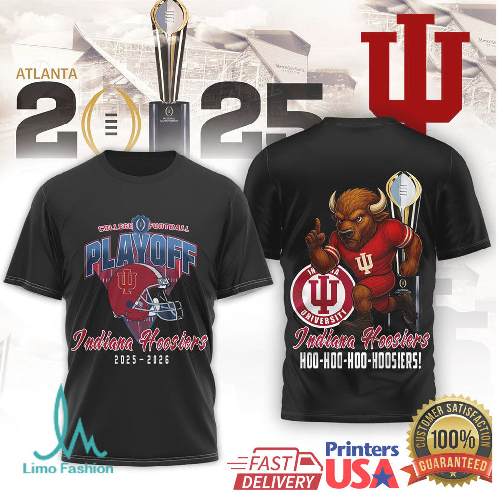 Indiana Hoosiers 2025 2026 College Football Playoff Mascot Graphic T Shirt
