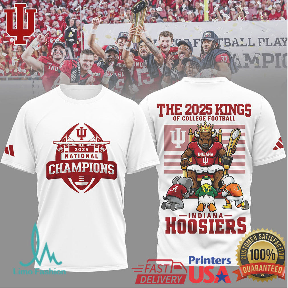 Indiana Hoosiers 2025 National Champions Kings Football Tshirt - Limotees LLC