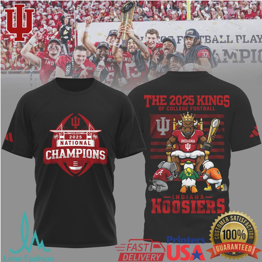 Indiana Hoosiers 2025 National Champions Kings Football Tshirt - Limotees LLC