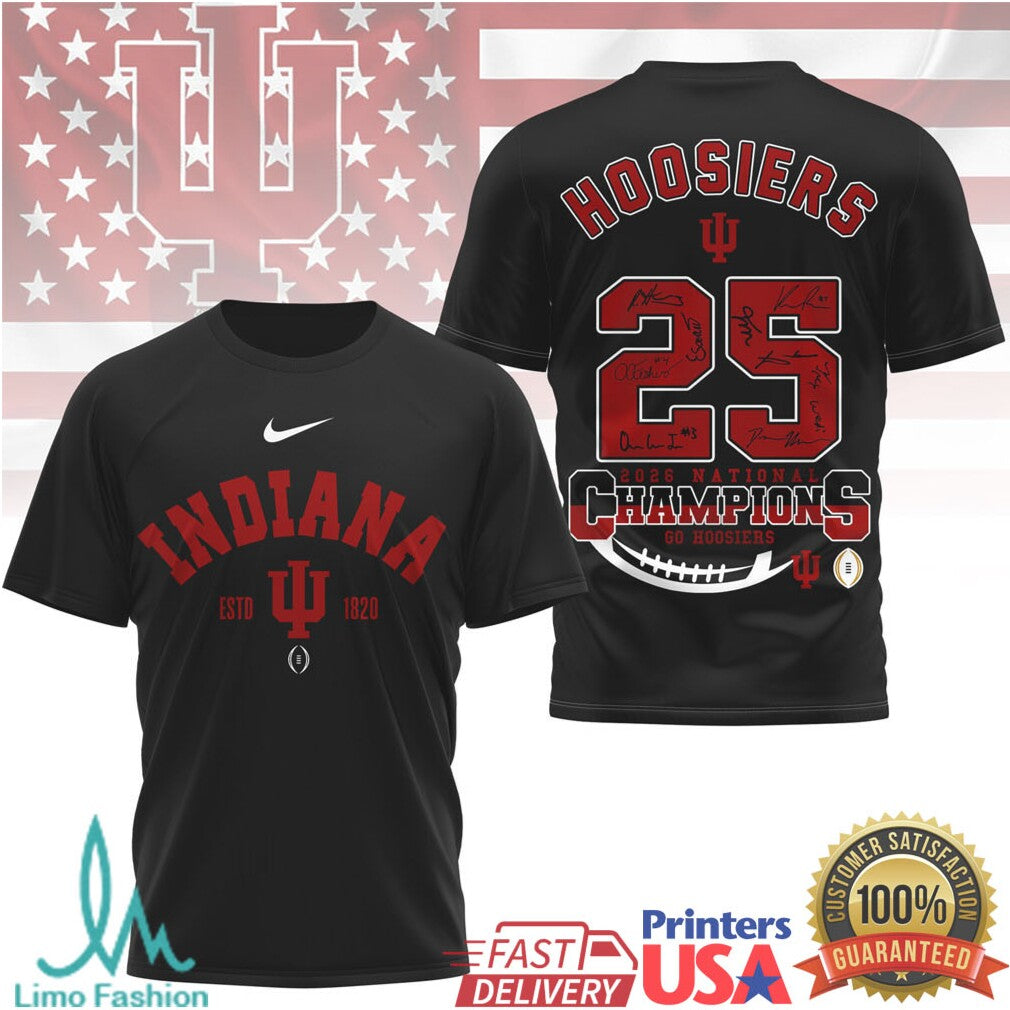 Indiana Hoosiers 2026 Champions Signature Roster Shirt - Limotees LLC