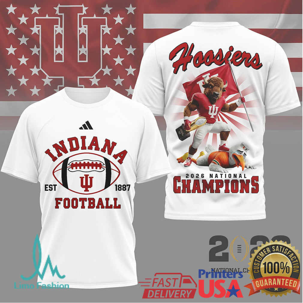Indiana Hoosiers 2026 National Champions Mascot T Shirt - Limotees LLC