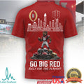 Indiana Hoosiers “Built For The Playoff” 2025 2026 Go Big Red T Shirt - Limotees LLC