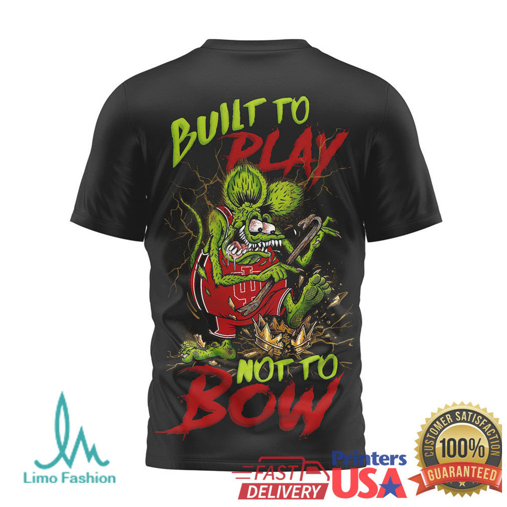 Indiana Hoosiers “Built To Play” Rat Graphic T Shirt Black - Limotees LLC