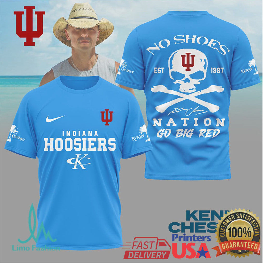 Indiana Hoosiers Kenny Chesney No Shoes Nation Tshirt - Limotees LLC