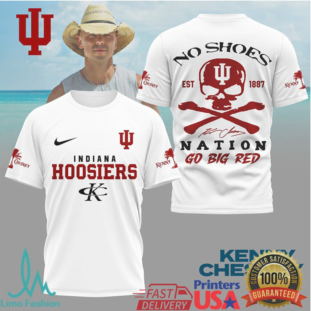 Indiana Hoosiers Kenny Chesney No Shoes Nation Tshirt - Limotees LLC