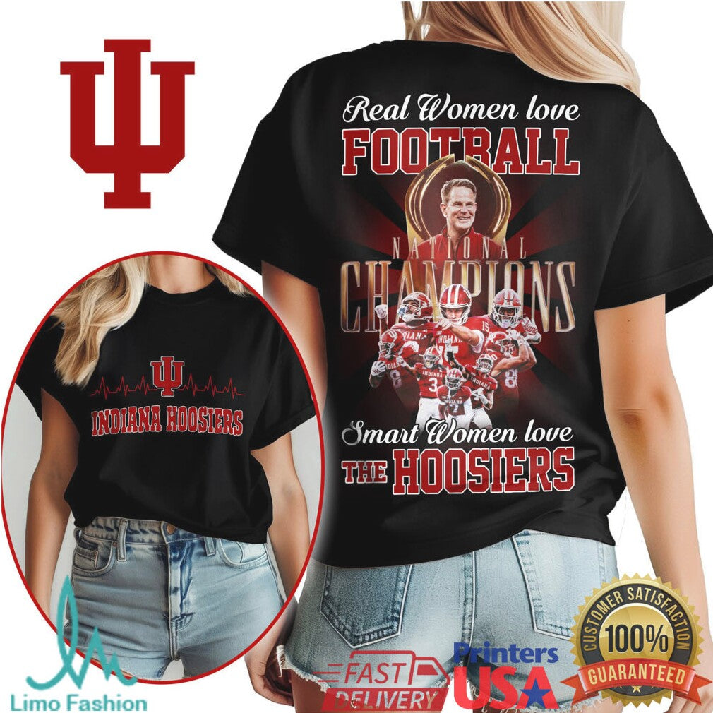 Indiana Hoosiers Women Football National Champions Tshirt - Limotees LLC