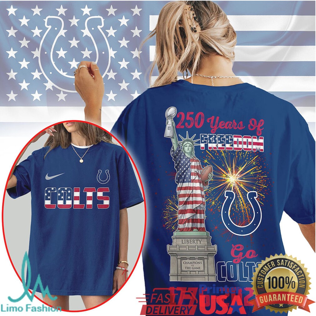 Indianapolis Colts 250 Years of Freedom 1776 2026 Patriotic Fan T Shirt - Limotees LLC