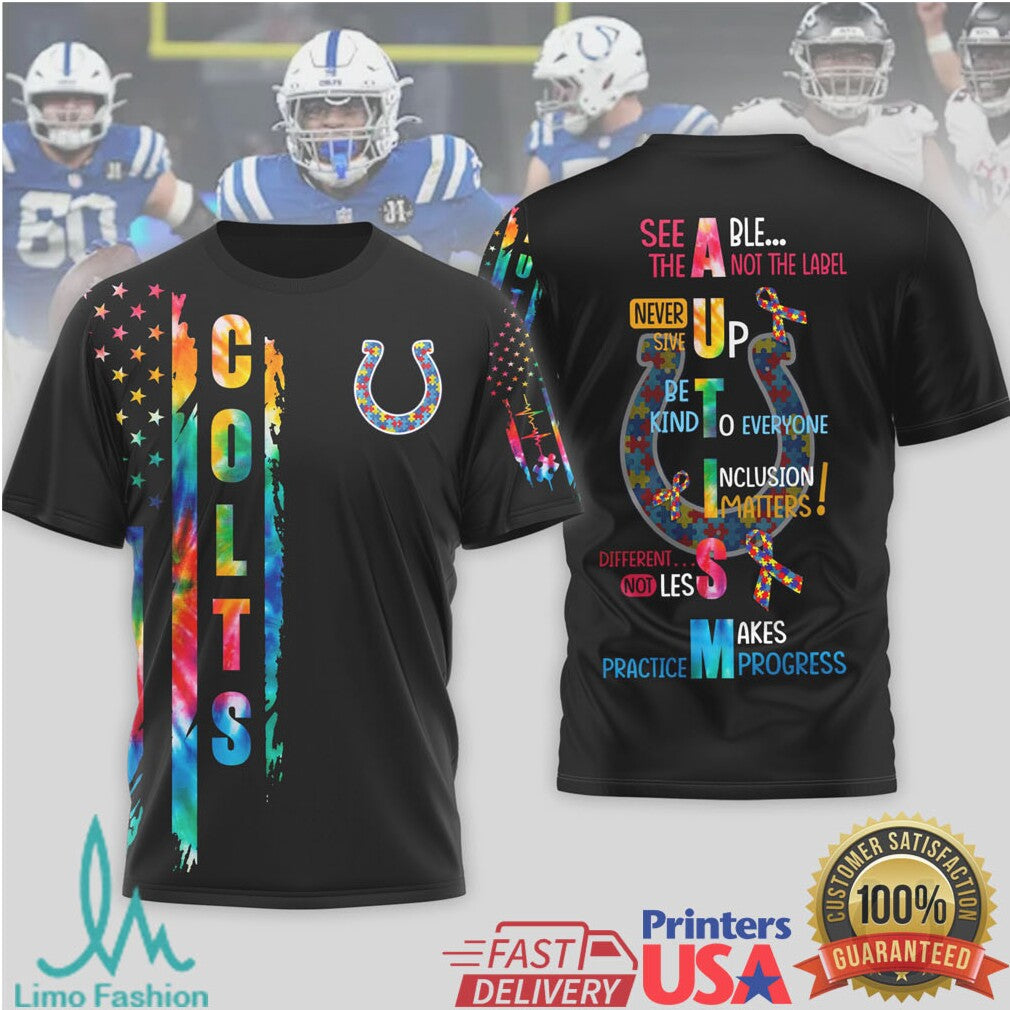 Indianapolis Colts Autism Awareness See The Able Not The Label T Shirt