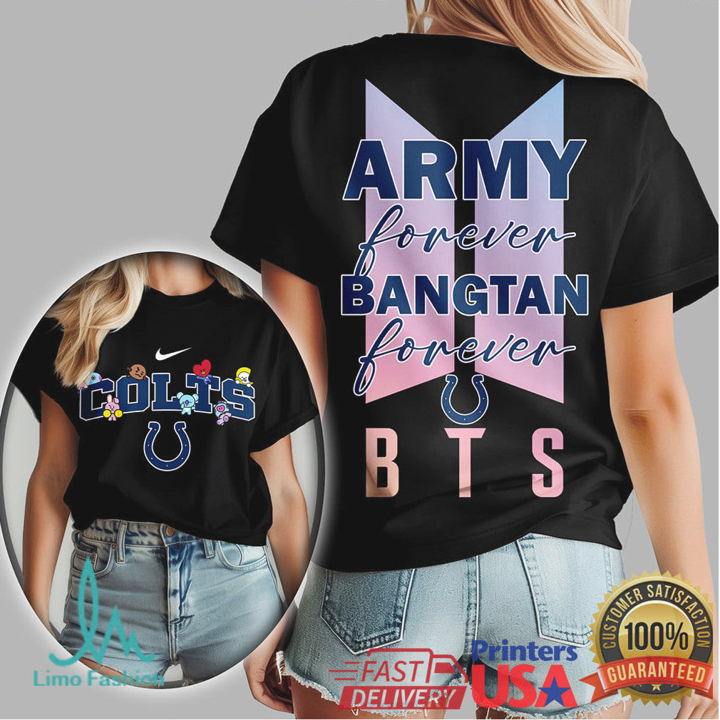 Indianapolis Colts BTS Army Forever T Shirt Bangtan Football Fandom Gear - Limotees LLC