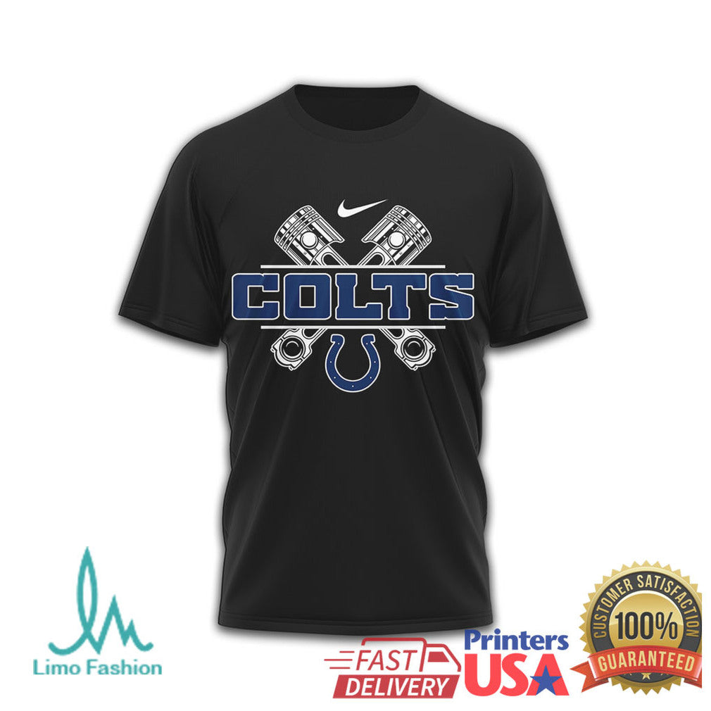 Indianapolis Colts Biker T Shirt Live To Ride Motorcycle Piston T shirt - Limotees LLC