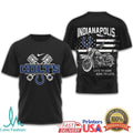 Indianapolis Colts Biker T Shirt Live to Ride Motorcycle Design - Limotees LLC