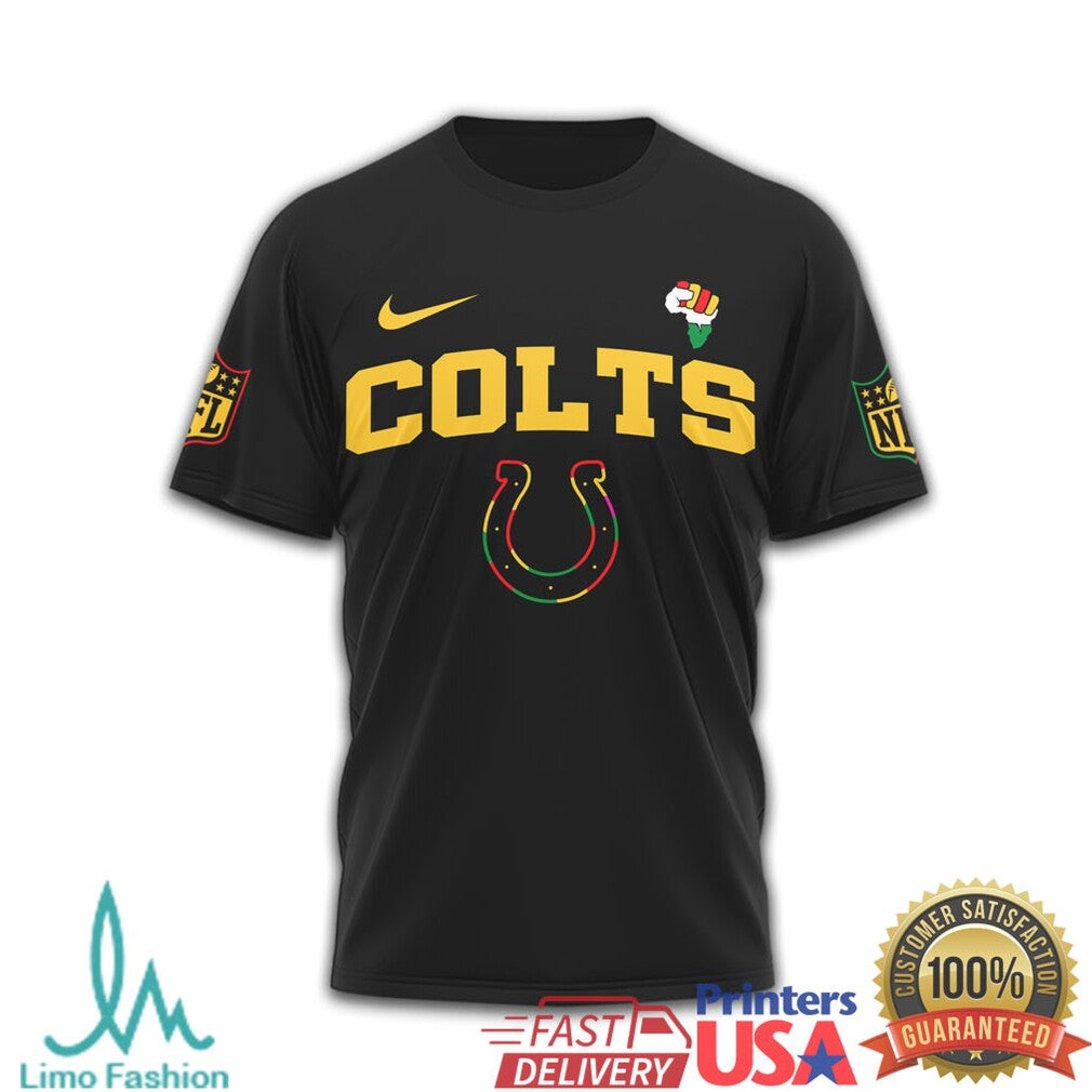 Indianapolis Colts Black History Month T Shirt Celebrating African Americans & Labor - Limotees LLC