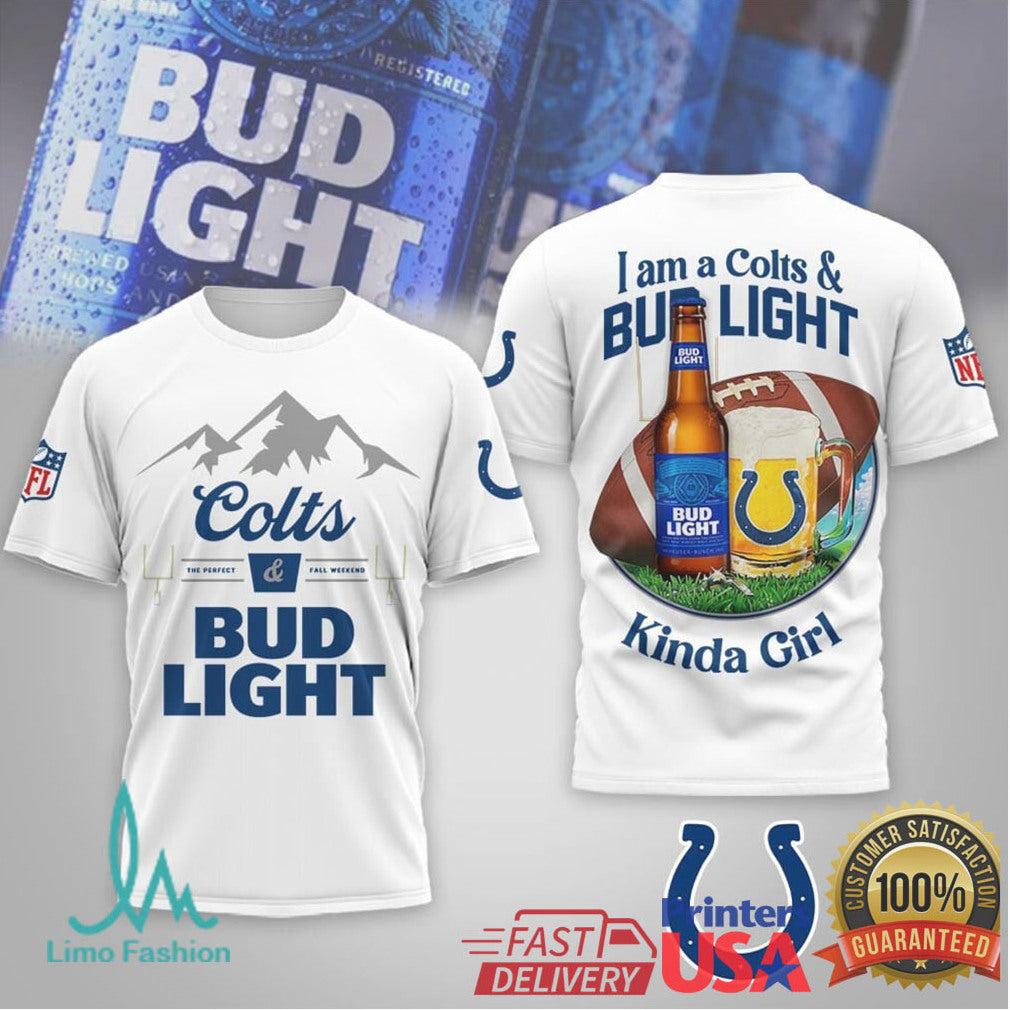 Indianapolis Colts Bud Light Kinda Guy Girl Football Shirt