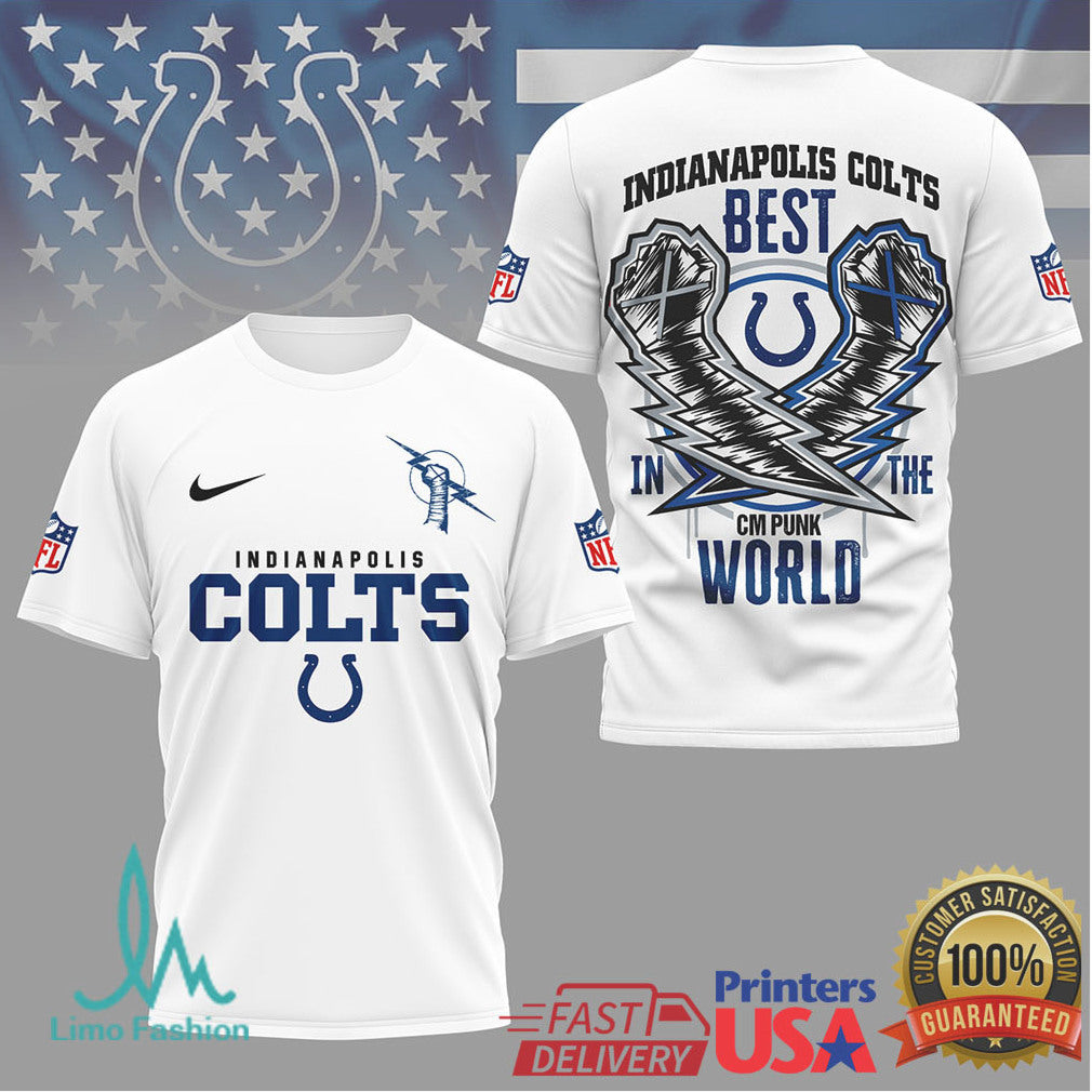 Indianapolis Colts CM Punk Best In The World Custom T Shirt - Limotees LLC