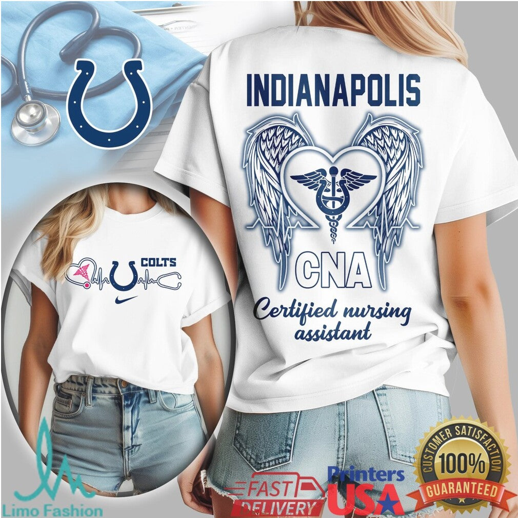 Indianapolis Colts CNA Caduceus Wings T Shirt Certified Nursing Assistant - Limotees LLC
