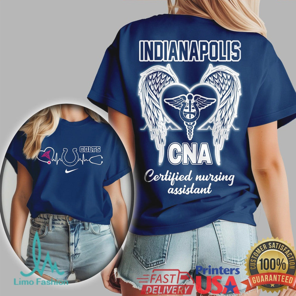 Indianapolis Colts CNA Caduceus Wings T Shirt Certified Nursing Assistant - Limotees LLC