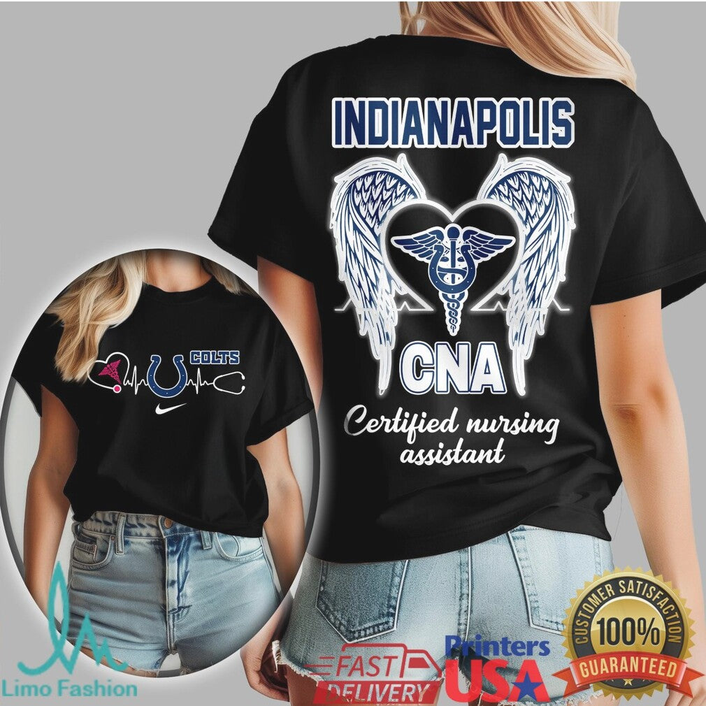 Indianapolis Colts CNA Caduceus Wings T Shirt Certified Nursing Assistant - Limotees LLC