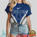 Indianapolis Colts DNA Horseshoe Graphic Blue & Grey T Shirt - Limotees LLC