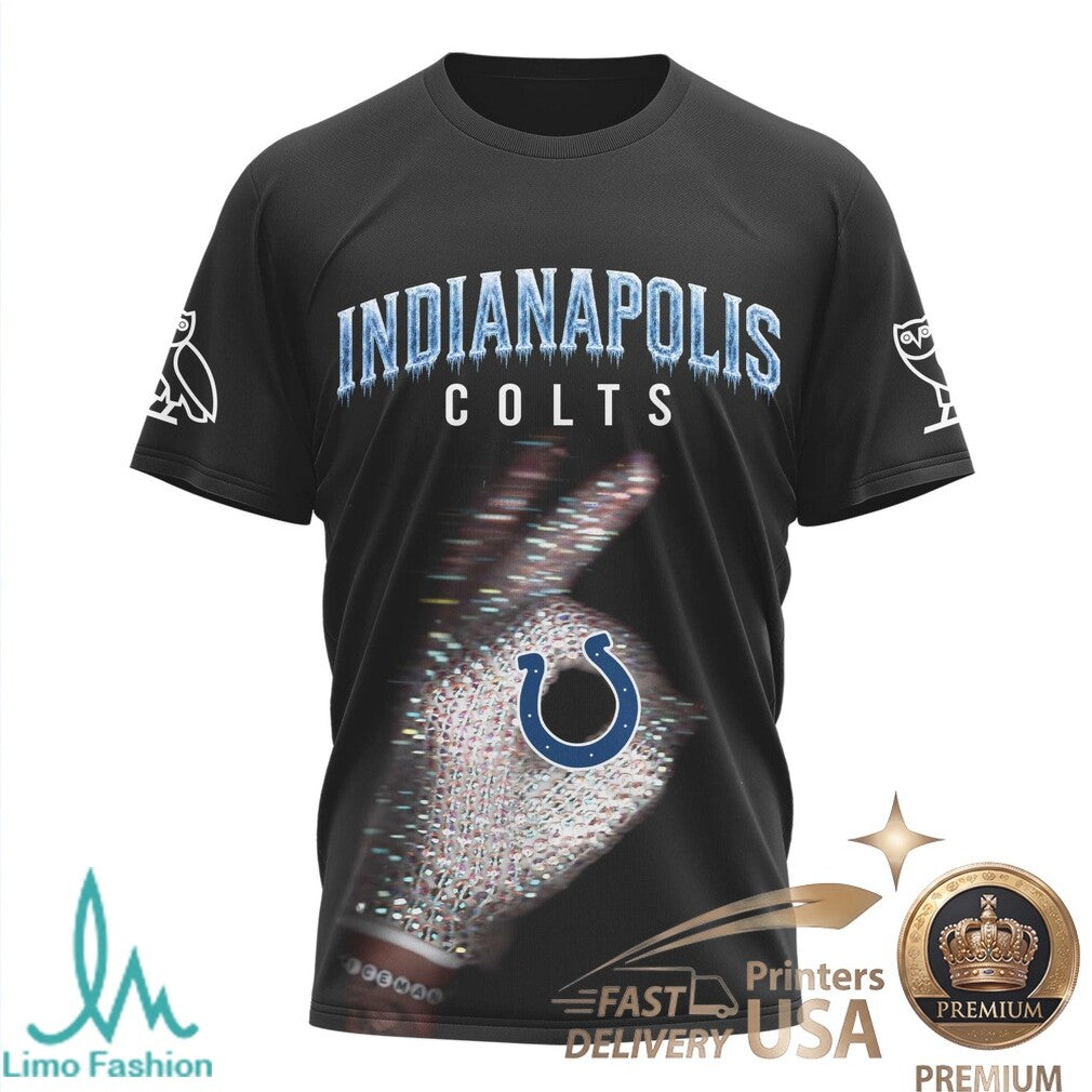 Indianapolis Colts Drake Iceman OVO Inspired Graphic T Shirt - Limotees LLC
