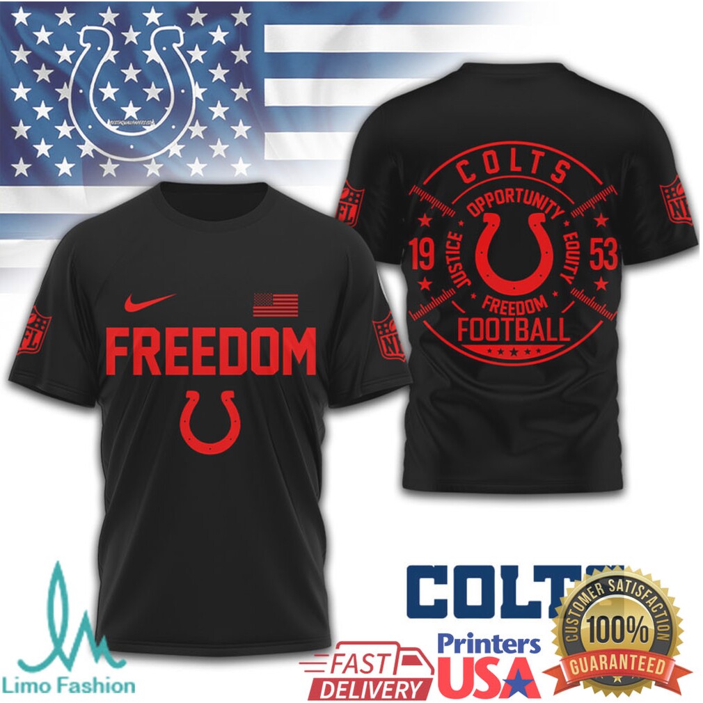 Indianapolis Colts Freedom Football Justice Opportunity Equity T Shirt - Limotees LLC