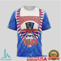 Indianapolis Colts Grateful Dead Skeleton Patriotic Blue Tie Dye T Shirt - Limotees LLC