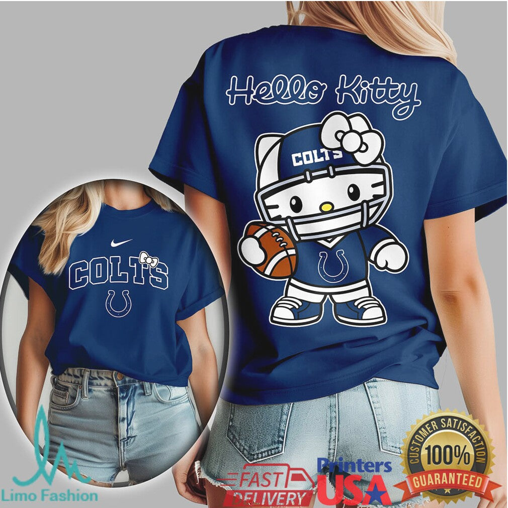 Indianapolis Colts Hello Kitty Helmet Design Women'S Tshirt - Limotees LLC