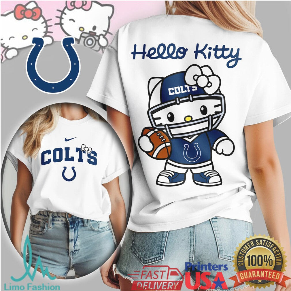 Indianapolis Colts Hello Kitty Helmet Design Women'S Tshirt - Limotees LLC