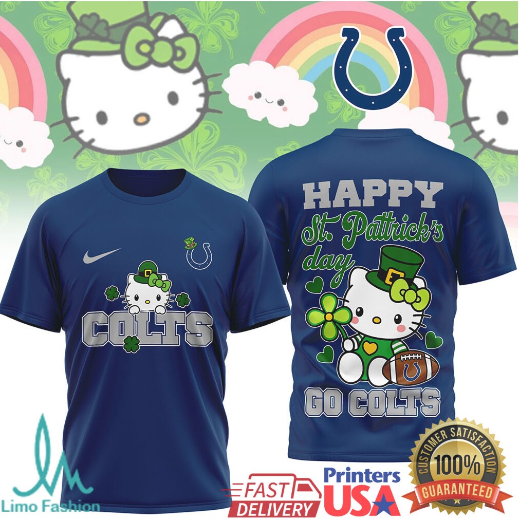 Indianapolis Colts Hello Kitty St. Patrick's Day Shamrock T Shirt - Limotees LLC