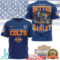 Indianapolis Colts Life Is Better On A Harley Biker Shirt - Limotees LLC