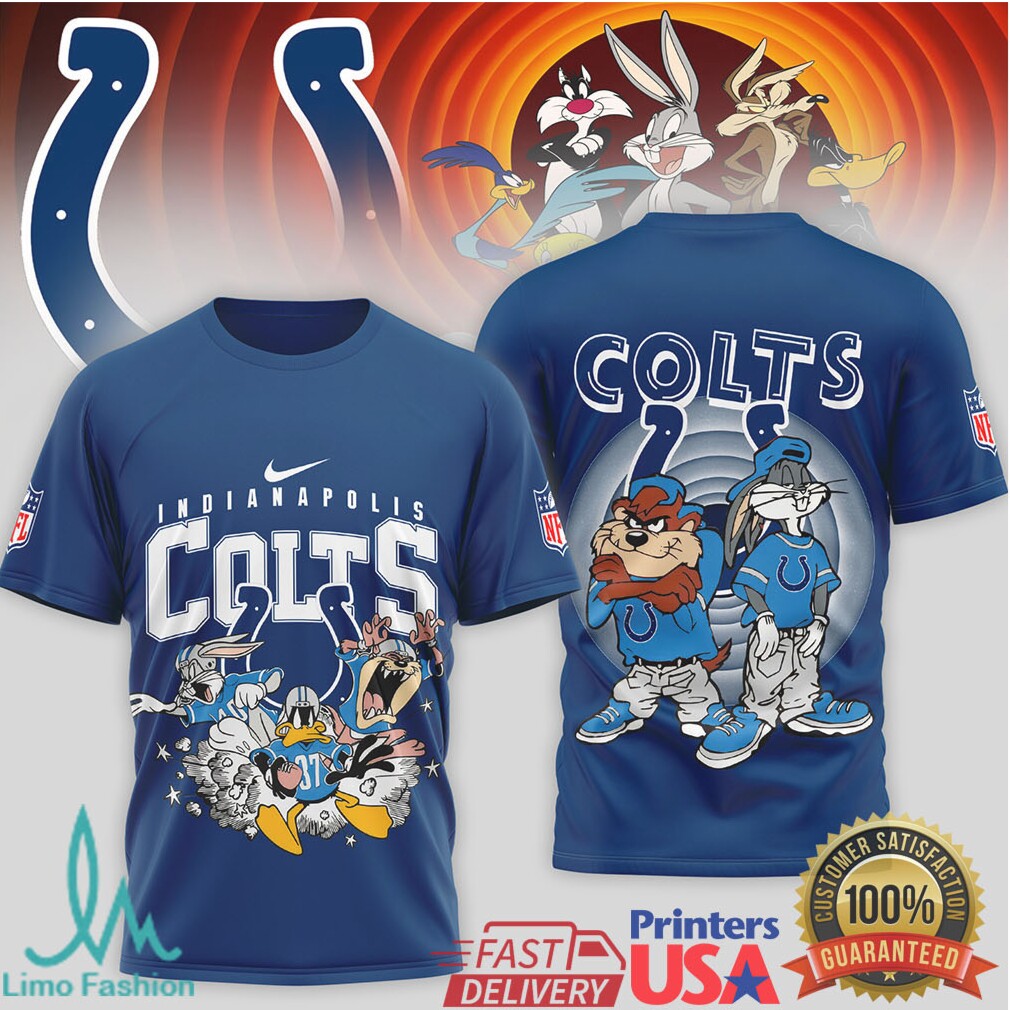 Indianapolis Colts Looney Tunes Horseshoe Crew Retro Shirt - Limotees LLC