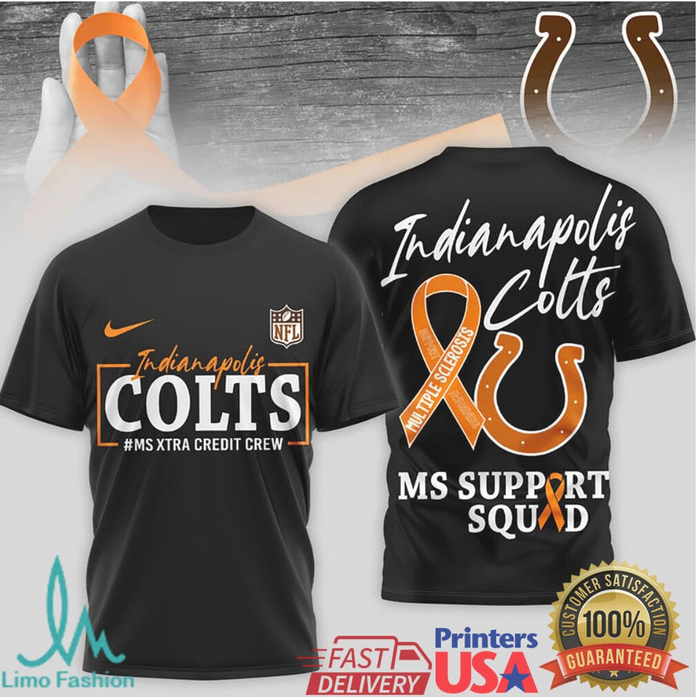 Indianapolis Colts MS Support Squad Awareness T Shirt - Limotees LLC