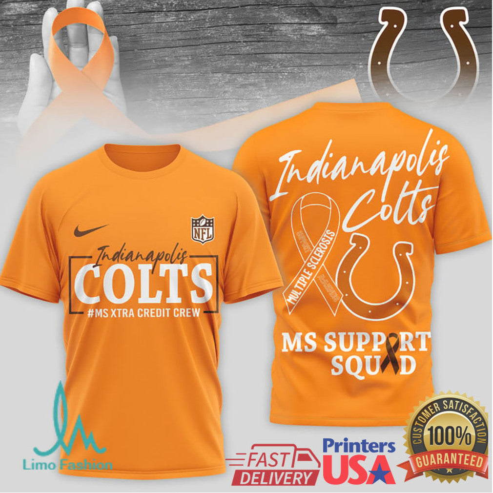 Indianapolis Colts MS Support Squad Awareness T Shirt - Limotees LLC