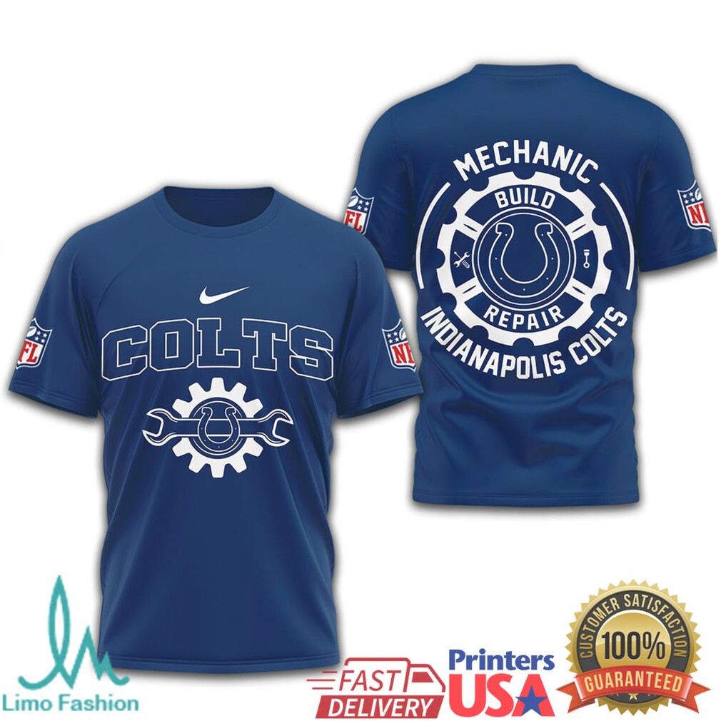 Indianapolis Colts Mechanic Build Repair Nfl Tshirt - Limotees LLC