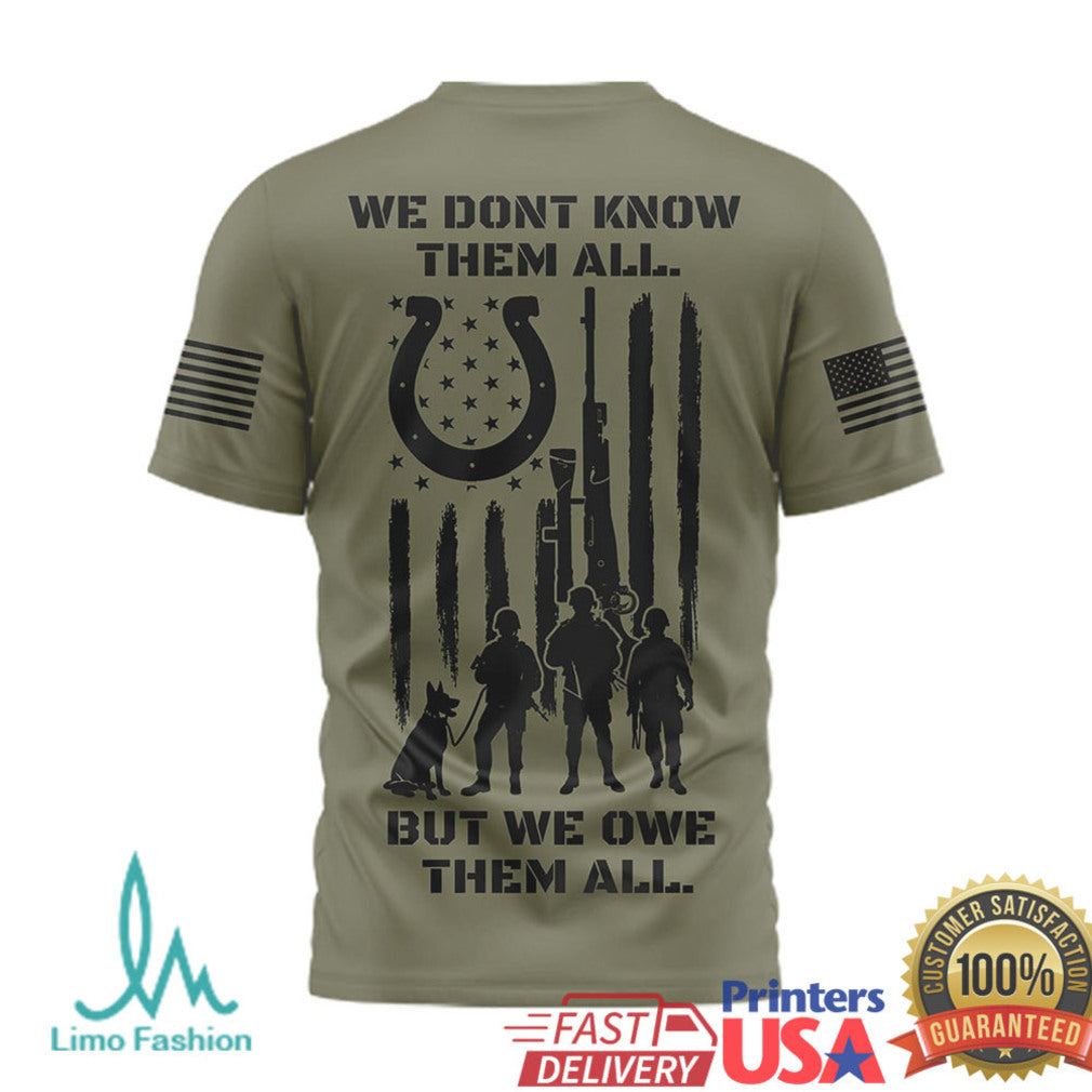 Indianapolis Colts Memorial Day Military Appreciation T Shirt Remember and Honor Veteran Gift - Limotees LLC