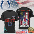 Indianapolis Colts Military Appreciation “Thank You Veterans” 3D T Shirt - Limotees LLC