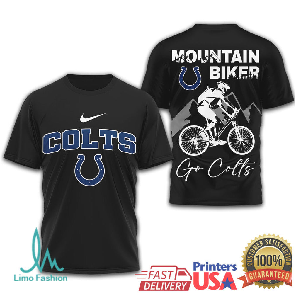 Indianapolis Colts Mountain Biker Gear Men's Go Colts Biking Shirt - Limotees LLC