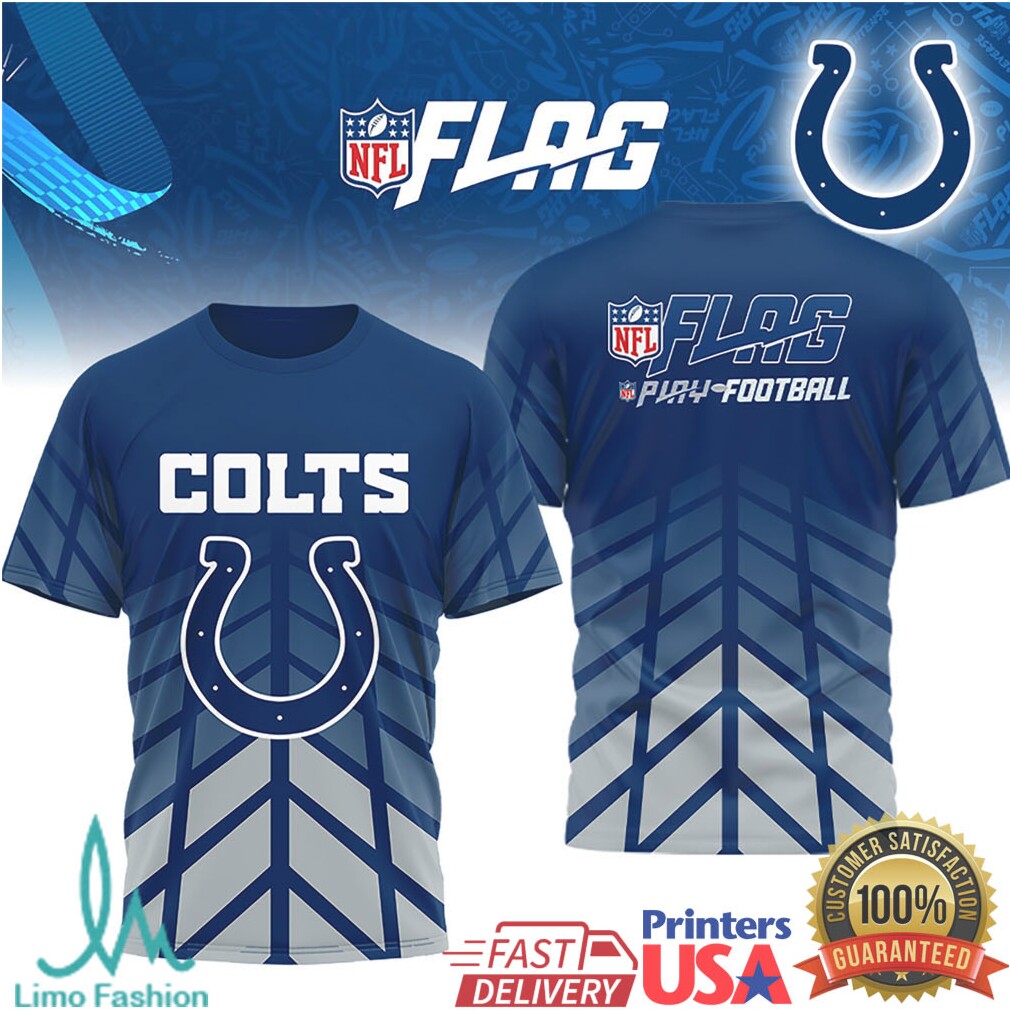 Indianapolis Colts NFL FLAG Play Football Sublimated T Shirt - Limotees LLC