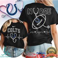 Indianapolis Colts Nurse T Shirt Football Heartbeat Stethoscope Medical T Shirt - Limotees LLC