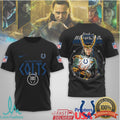Indianapolis Colts Official Loki NFL God Of Mischief 3D Shirt - Limotees LLC