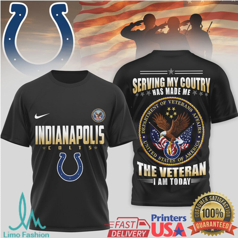Indianapolis Colts Official NFL Department Of Veterans Affairs 3D Shirt - Limotees LLC